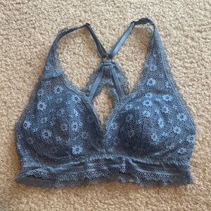 Victoria's Secret Floral Lace Bralette in Blue